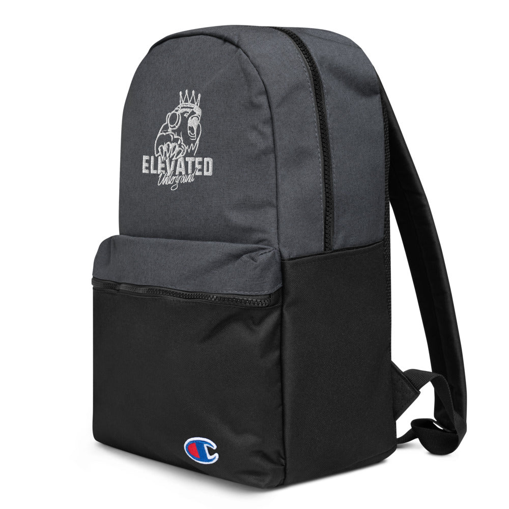 Elevated Underground Embroidered Champion Backpack (Black)