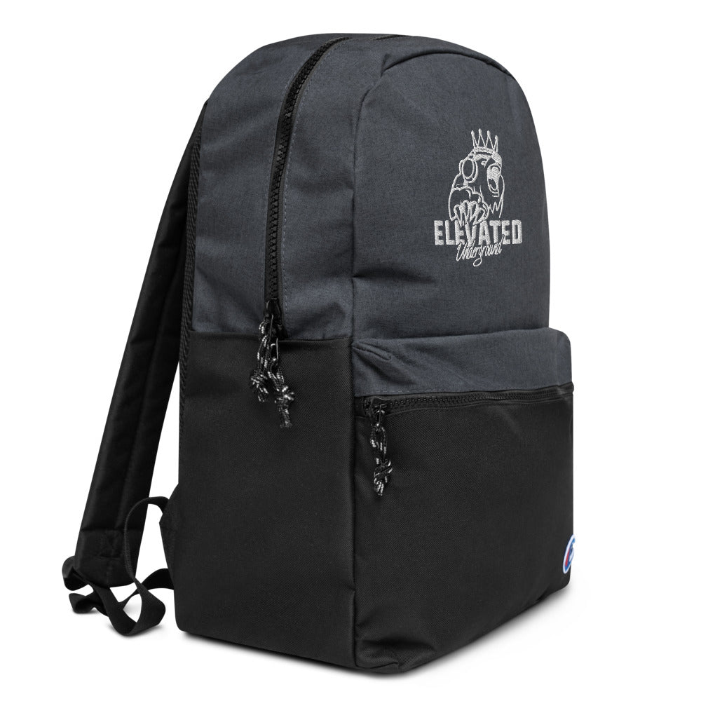 Elevated Underground Embroidered Champion Backpack (Black)
